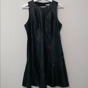 Faux leather dress